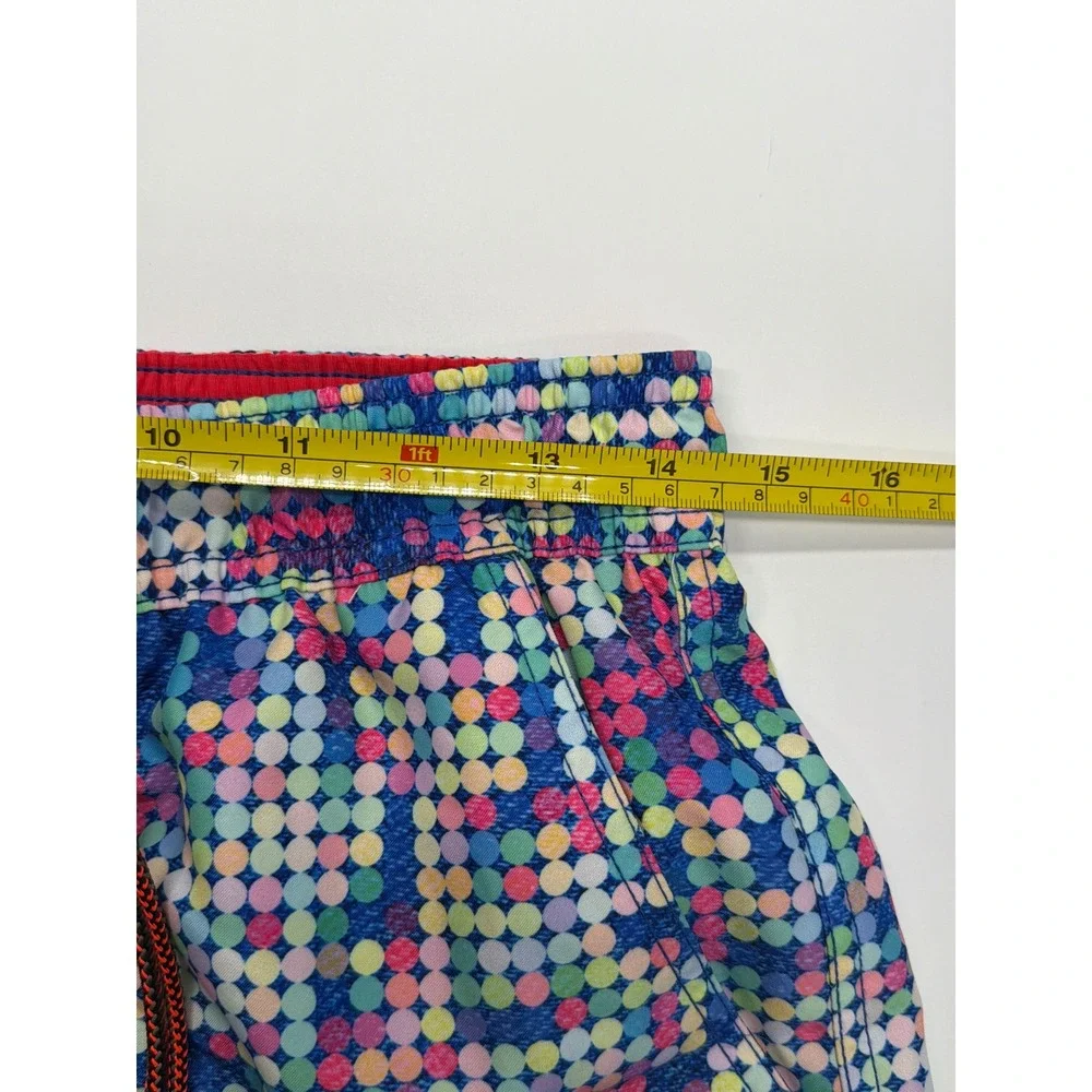 Bugatchi Uomo Mens Multicolor Dot Pixel Print Swim‎ Trunks Mesh Lined Shorts M